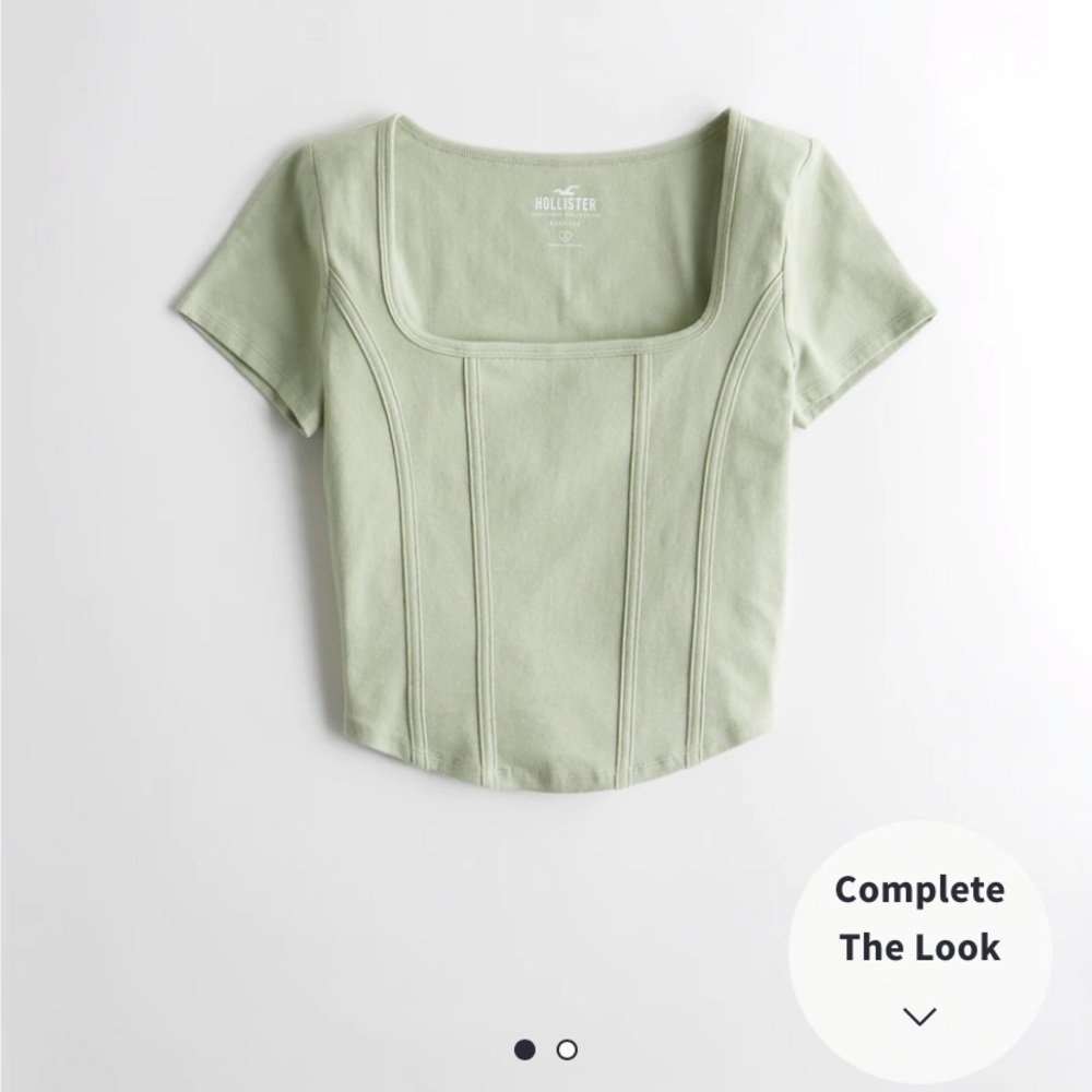 Hollister CURVED HEM SEAMED T-SHIRT